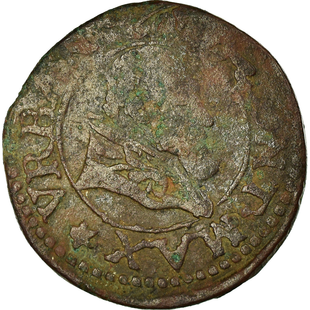 Coin, France, Comtat-Venaissin, Quattrino, 1635, Avignon, , Copper
