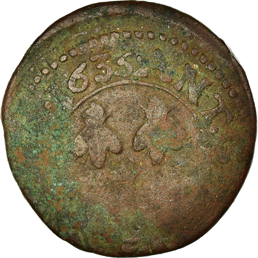 Coin, France, Comtat-Venaissin, Quattrino, 1635, Avignon, , Copper