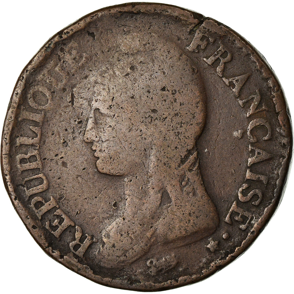 Coin, France, Dupré, Decime, AN 7, Lille, , Bronze, KM:644.11