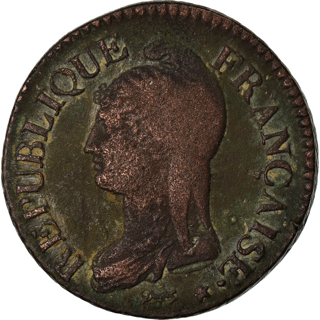 Coin, France, Dupré, 5 Centimes, AN 8, Metz, , Bronze, KM:640.2, Le