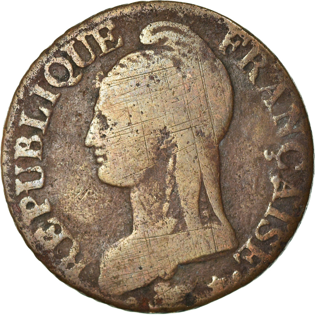 Coin, France, Dupré, 5 Centimes, AN 5, Paris, , Bronze, KM:640.1
