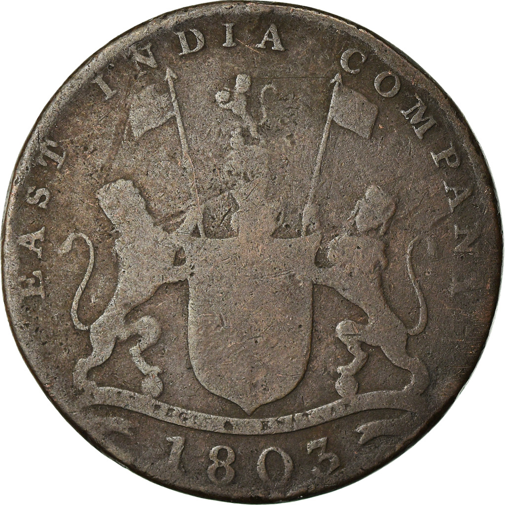 Coin, INDIA-BRITISH, MADRAS PRESIDENCY, 10 Cash, 1803, Soho Mint, Birmingham