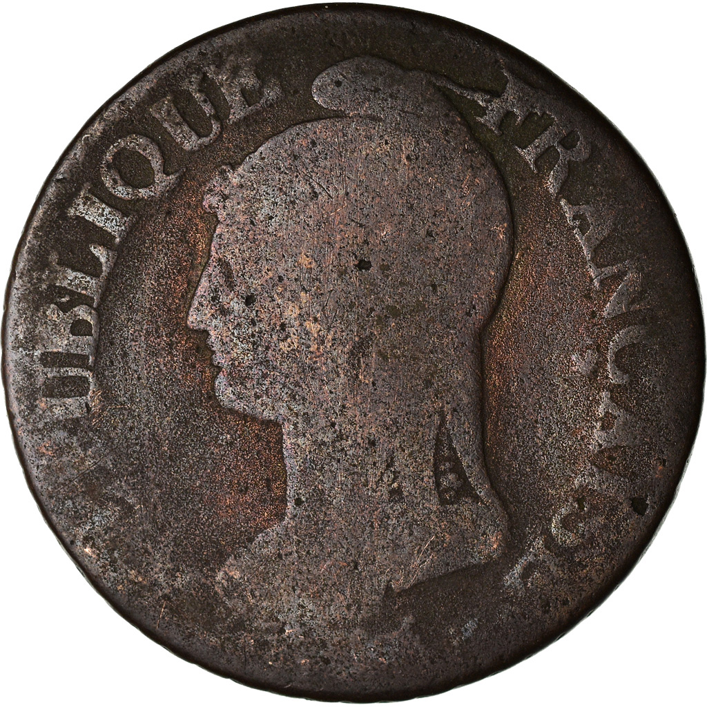 Coin, France, Dupré, 5 Centimes, AN 8, Paris, , Bronze, KM:640.1