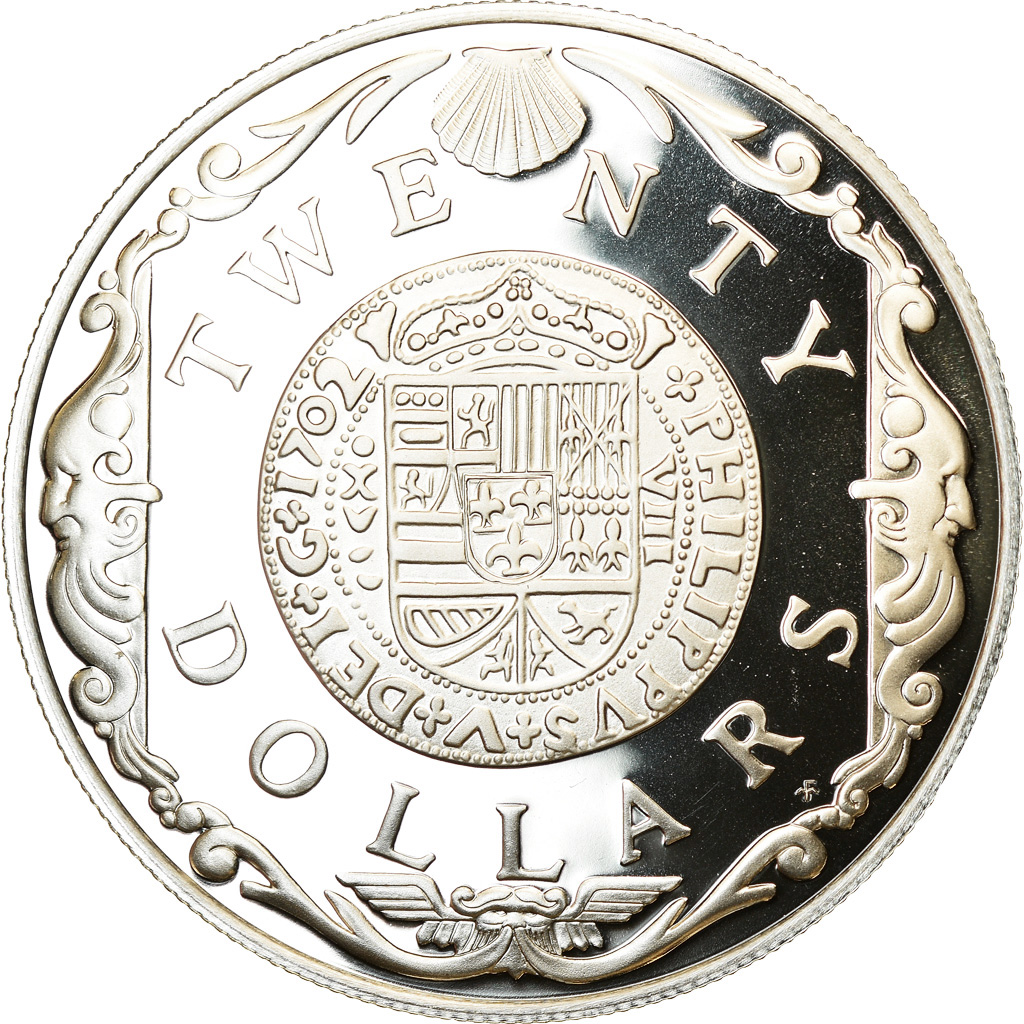 Coin, BRITISH VIRGIN ISLANDS, Elizabeth II, 20 Dollars, 1985, Franklin Mint