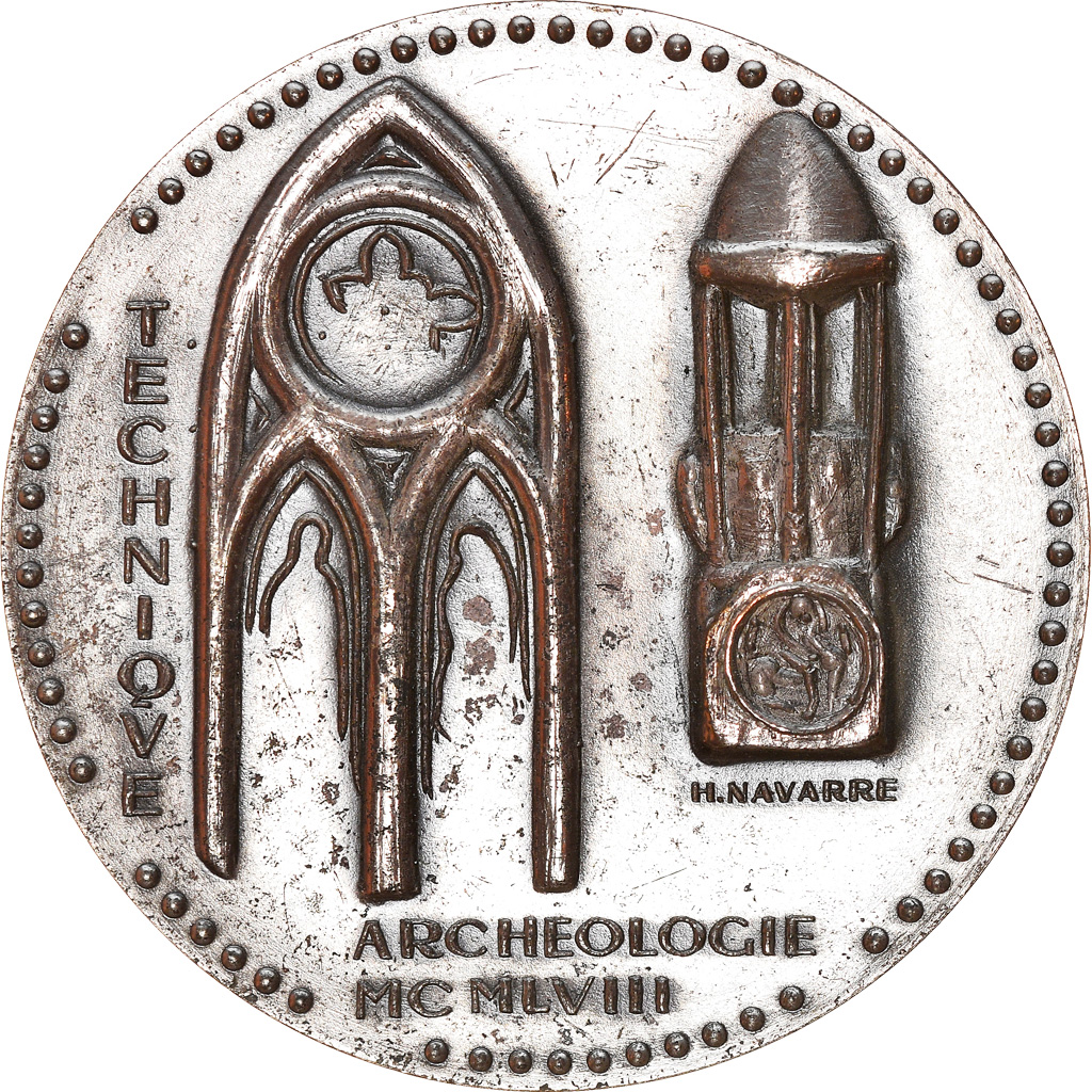 France, Medal, Archéologie, Jean Verrier, Arts & Culture, 1958, 