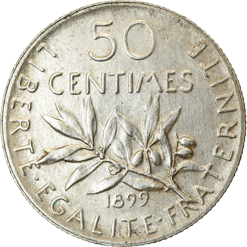 Coin, France, Semeuse, 50 Centimes, 1899, Paris, , Silver, KM:854