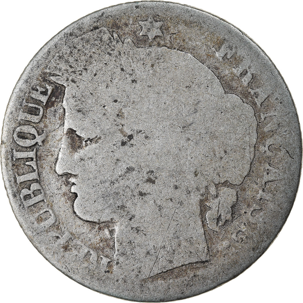 Coin, France, Cérès, 50 Centimes, 1871, Bordeaux, , Silver, KM:834.2