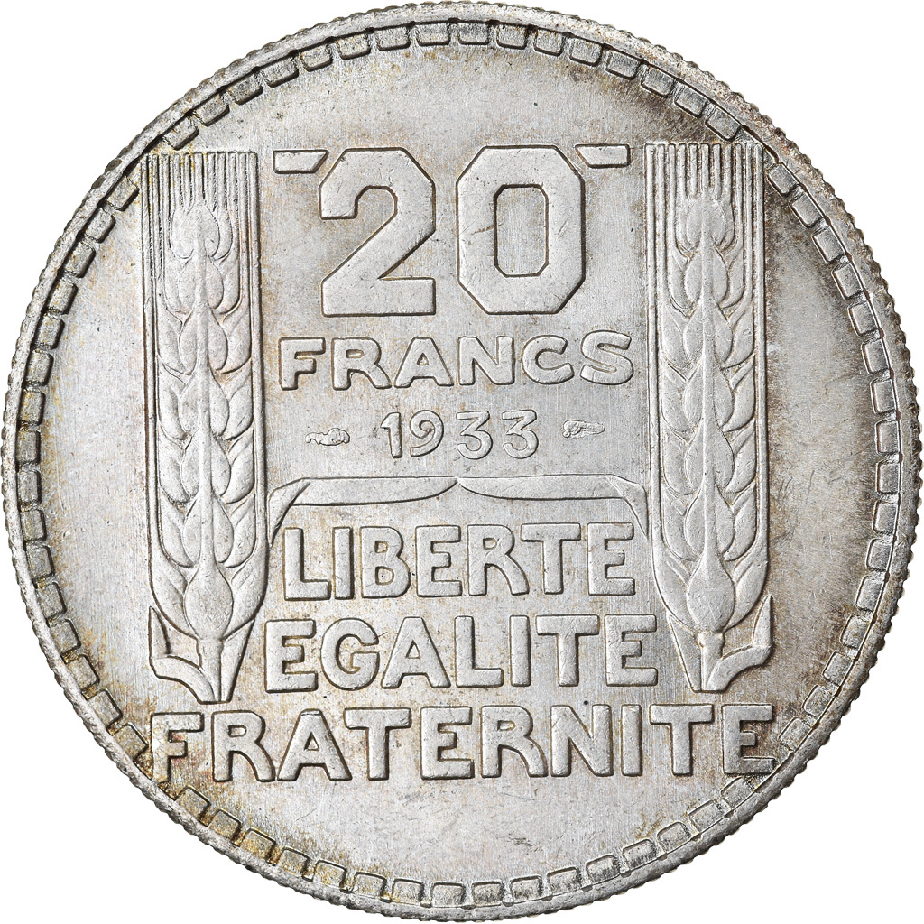 Coin, France, Turin, 20 Francs, 1933, Paris, , Silver, KM:879, Gadoury:852