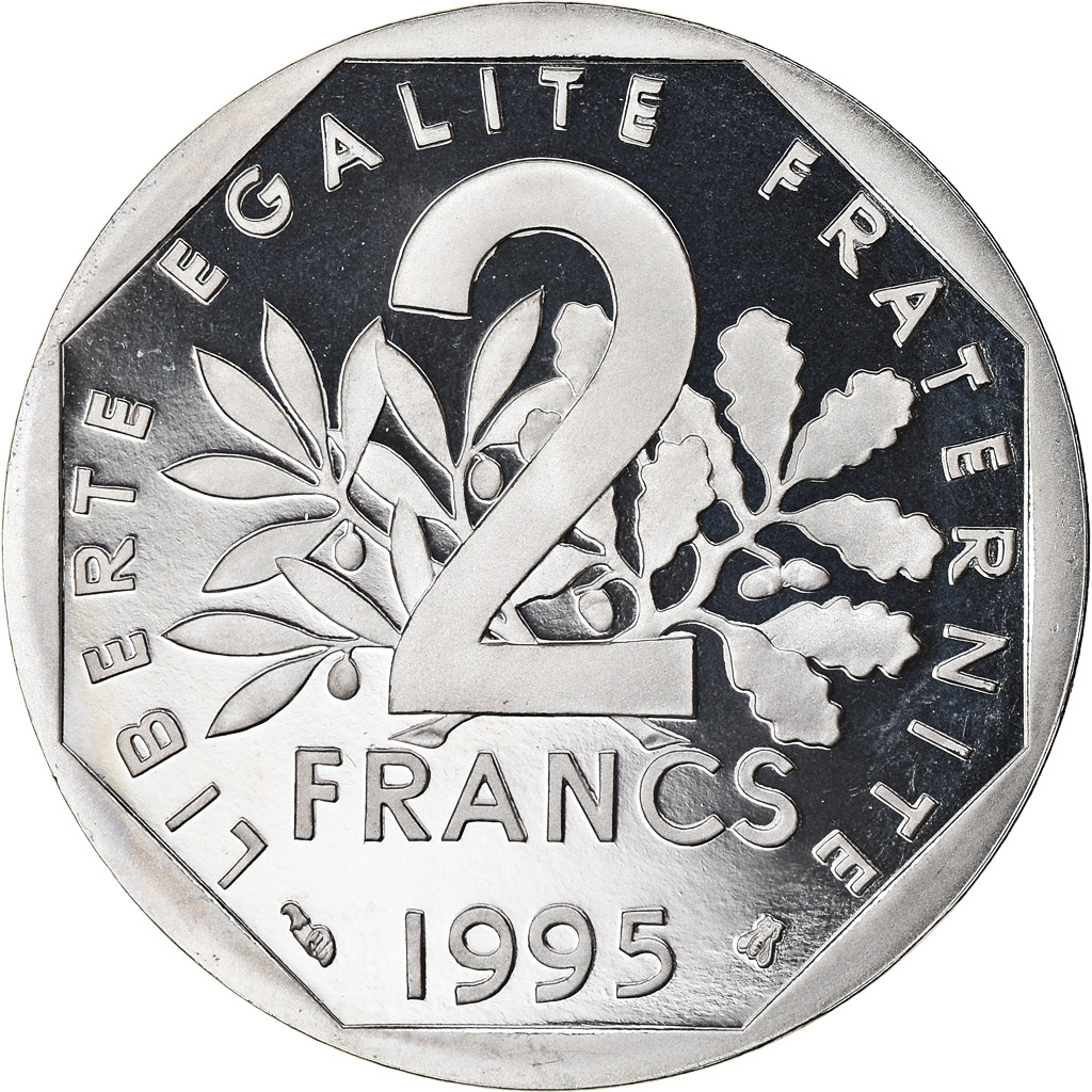 Coin, France, Semeuse, 2 Francs, 1995, Paris, Proof, , Nickel, KM:942.2