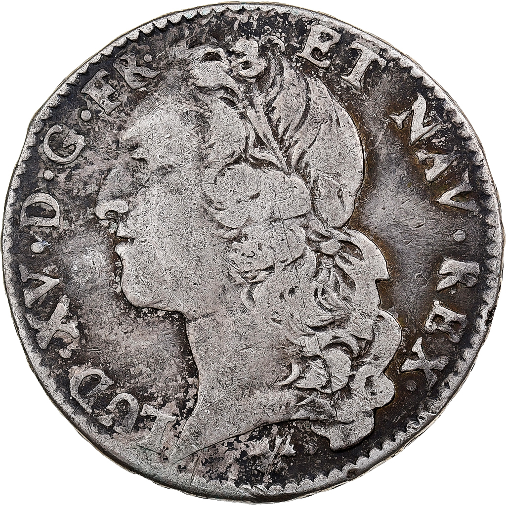 France, Louis XV, 1/2 Écu au bandeau, 1761, Bayonne, Silver, VF(30-35)