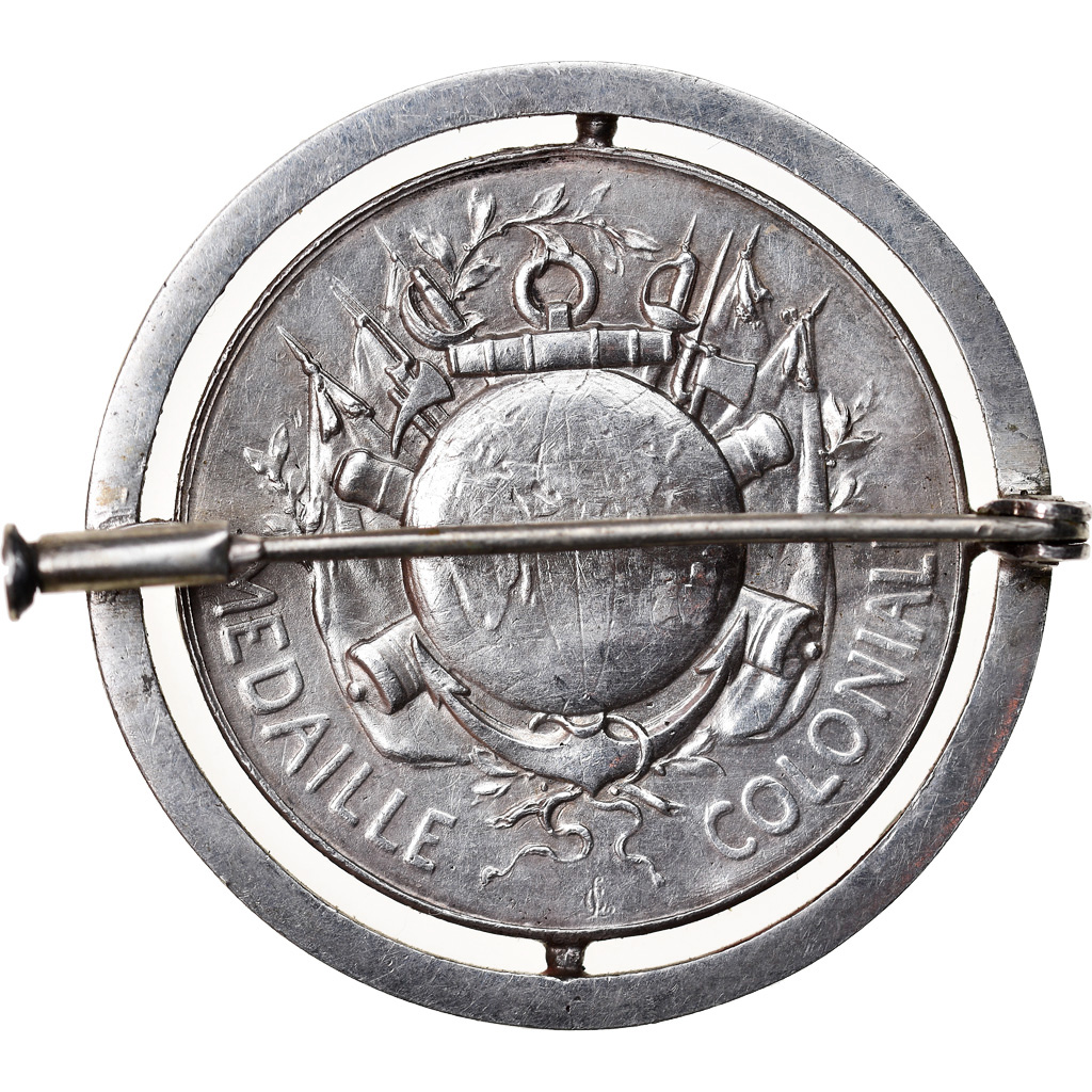 France, Medal, Médaille Coloniale, History, , Silver