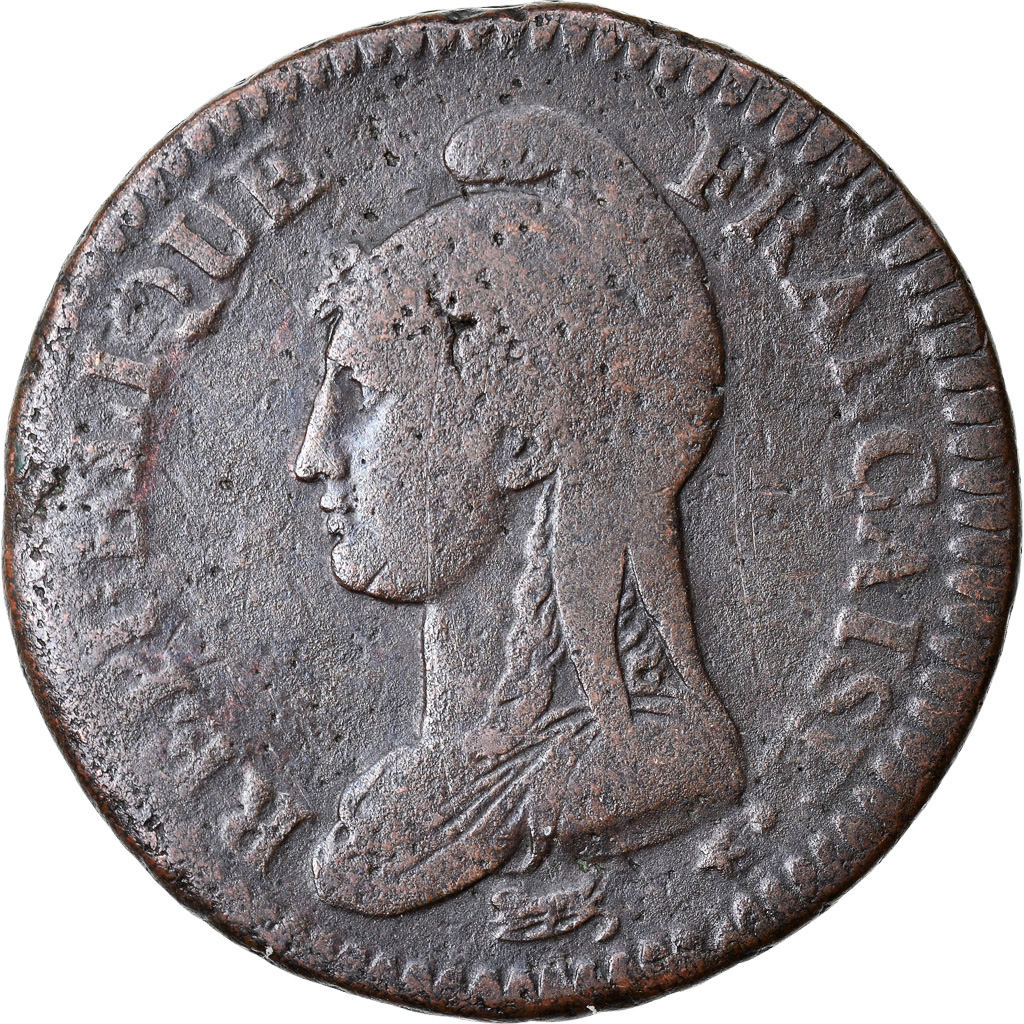 Coin, France, Dupré, Decime, AN 4, Paris, Modification du 2 décimes