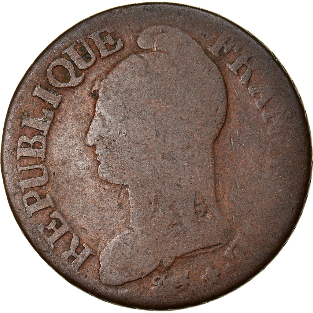 Coin, France, Dupré, 5 Centimes, AN 5, Lille, , Bronze, KM:640.11