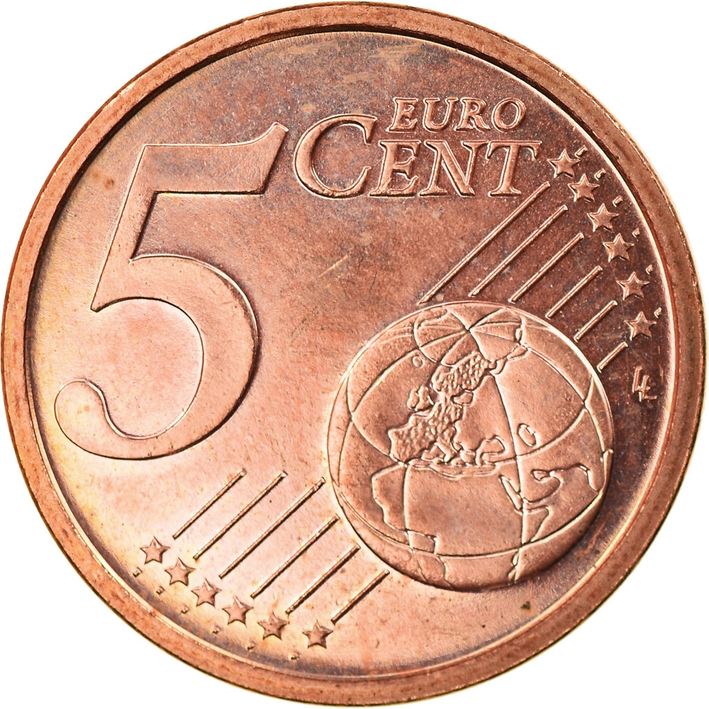 VATICAN CITY, Jean-Paul II, 5 Euro Cent, 2004, Rome, MS(63), Copper Plated