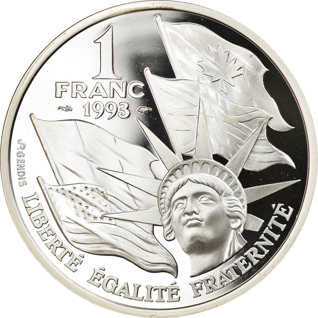Coin, France, Franc, 1993, Paris, Proof, , Silver, KM:1014