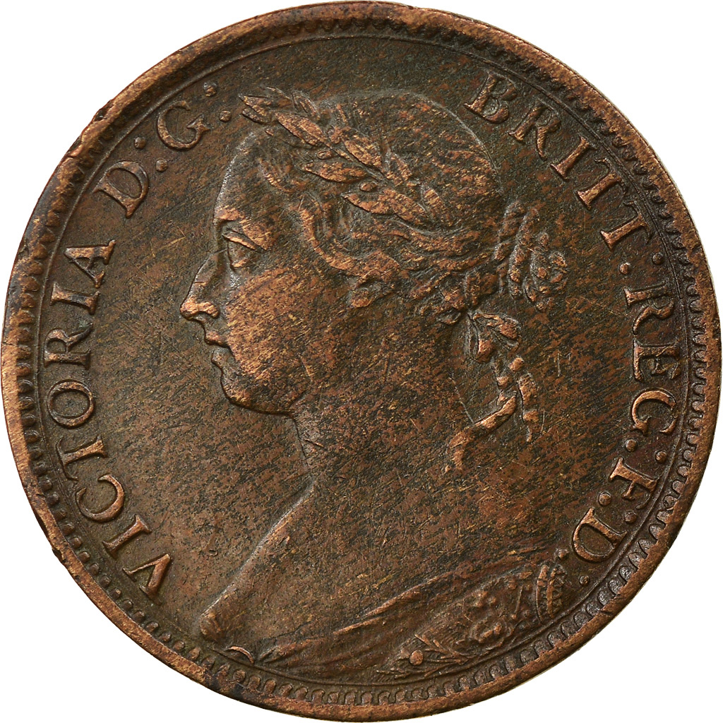 Coin, Great Britain, Victoria, Farthing, 1885, , Bronze, KM:753