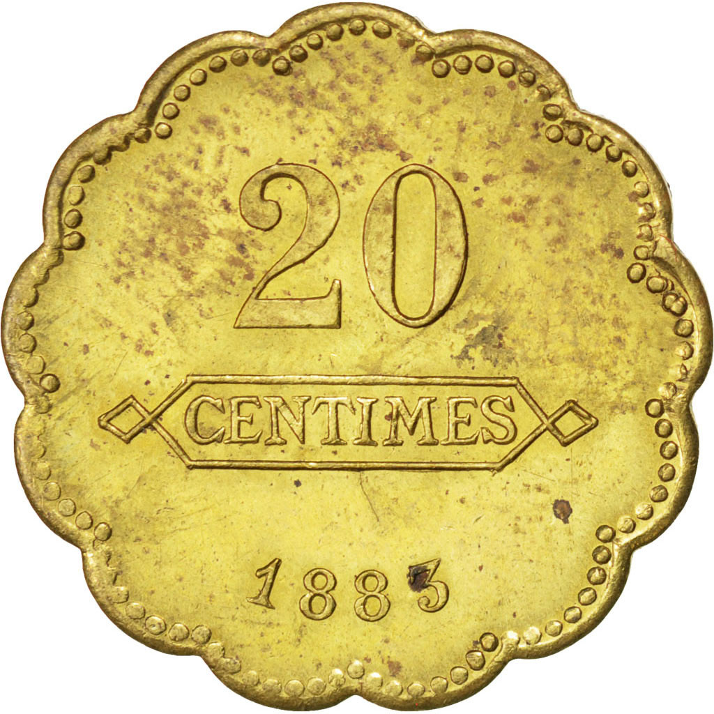 Coin, France, 20 Centimes, 1883, , Brass, Elie:10.2