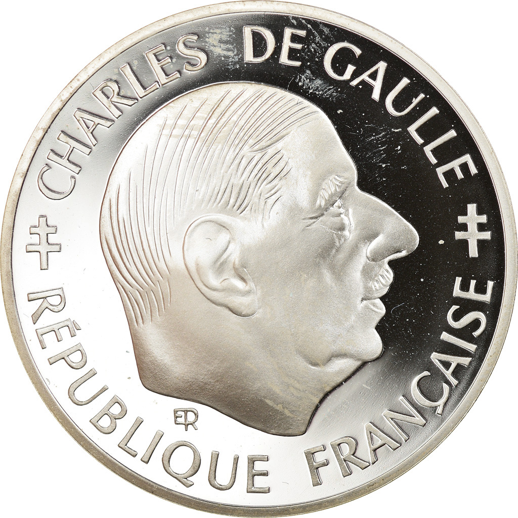 Coin, France, Charles de Gaulle, Franc, 1988, Paris, Proof, , Silver