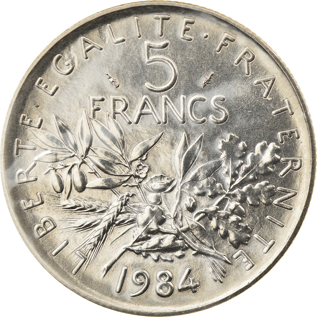 Coin, France, Semeuse, 5 Francs, 1984, Paris, FDC, , Nickel Clad