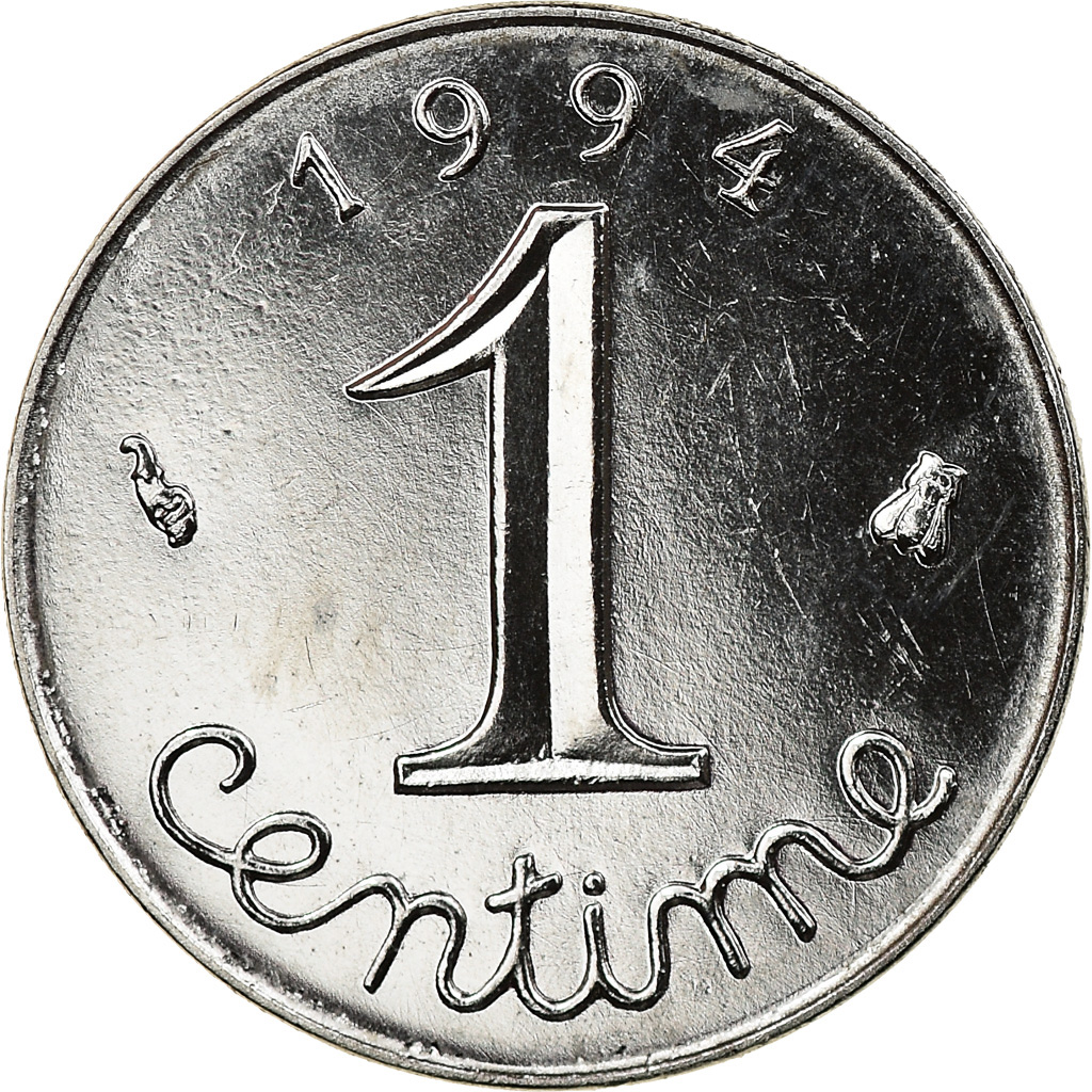 Coin, France, Épi, Centime, 1994, Paris, BU, , Stainless Steel, KM:928
