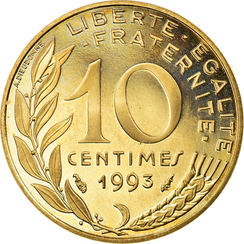 Coin, France, Marianne, 10 Centimes, 1993, Paris, Proof, 