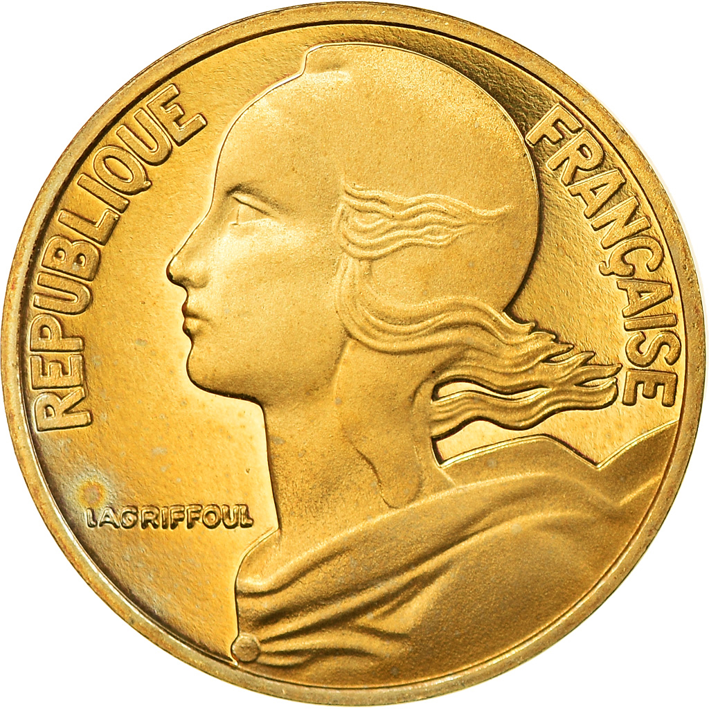 Coin, France, Marianne, 5 Centimes, 1999, Paris, Proof, MS(64), Aluminum-Bronze