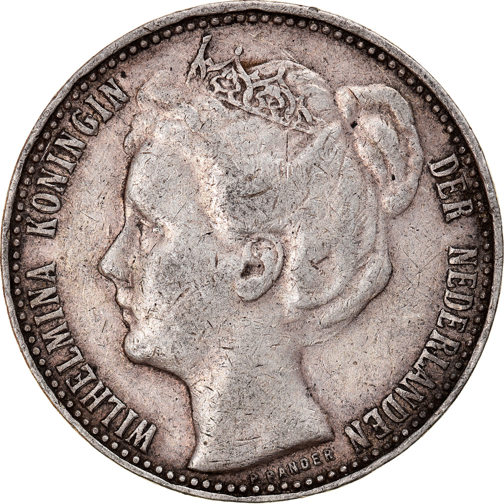 Coin, Netherlands, Wilhelmina I, Gulden, 1898, Utrecht, EF, Silver