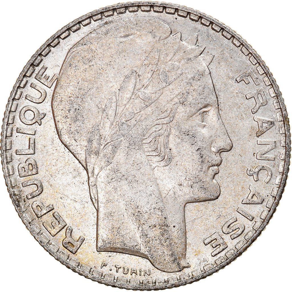 Coin, France, Turin, 10 Francs, 1938, Paris, , Silver, KM:878