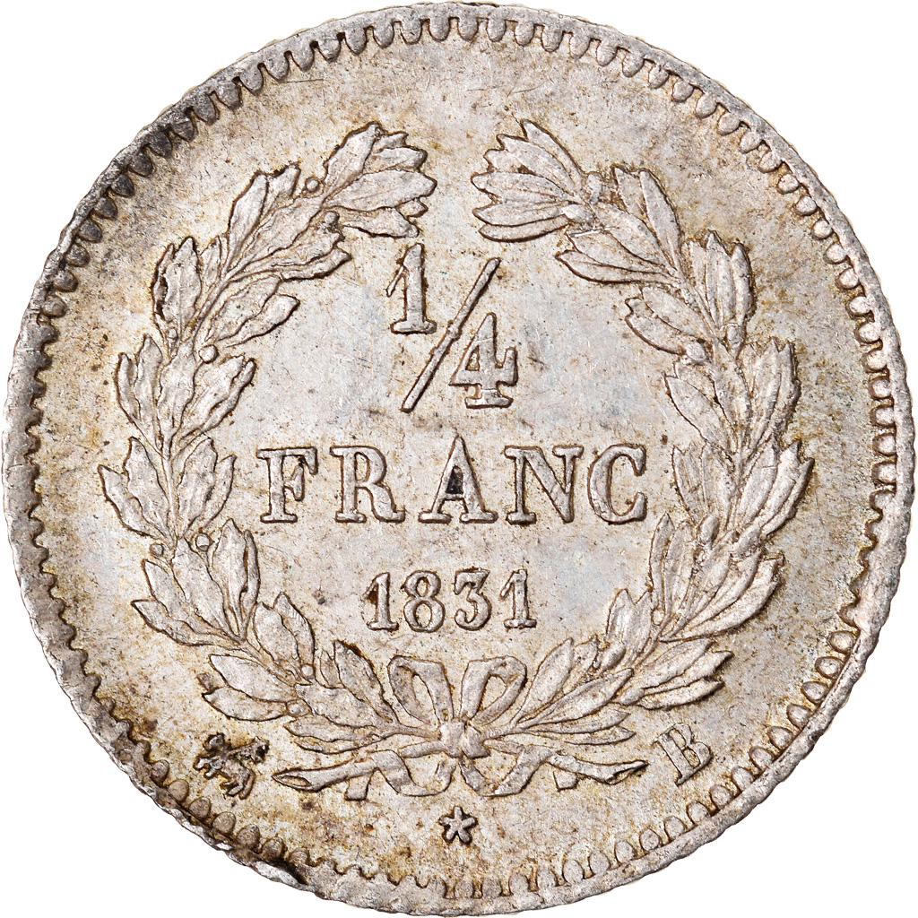 Coin, France, Louis-Philippe, 1/4 Franc, 1831, Rouen, , Silver
