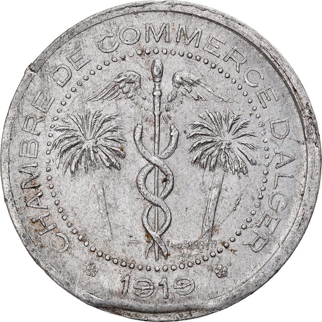 Coin, Algeria, 5 Centimes, 1919, , Aluminium, Elie:10.12