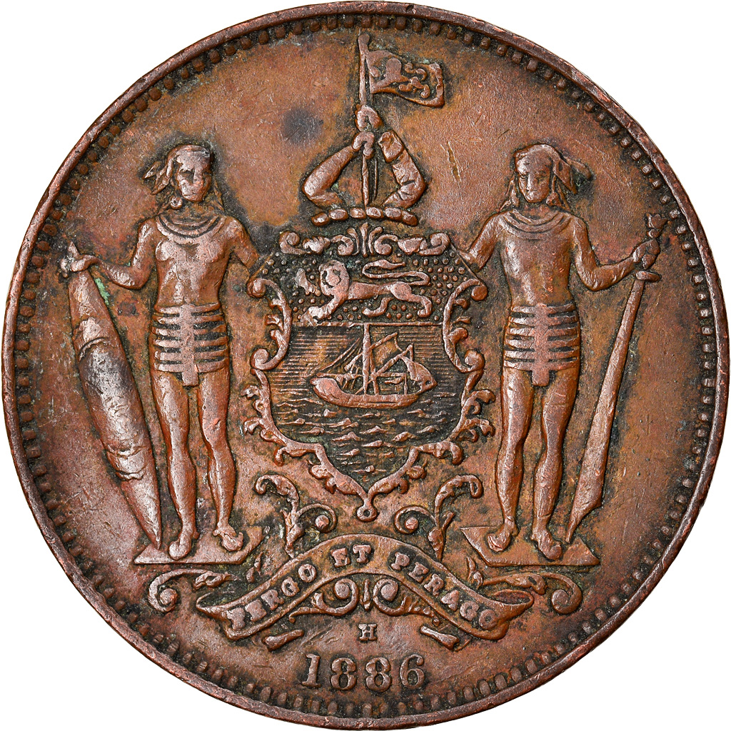 Coin, BRITISH NORTH BORNEO, Cent, 1886, Heaton, Birmingham, , Bronze
