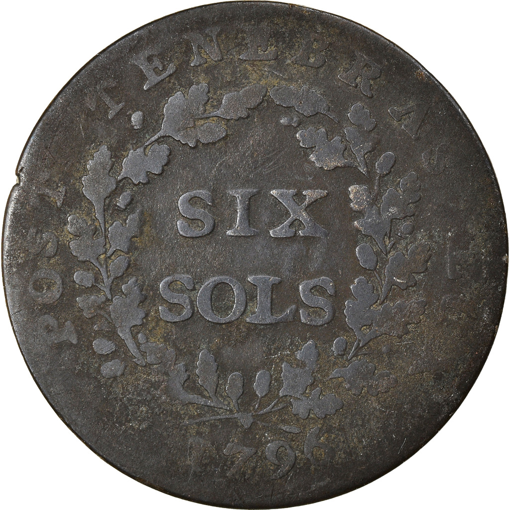 Coin, SWISS CANTONS, GENEVA, 6 Sols, 1796, Bern, , Billon, KM:109