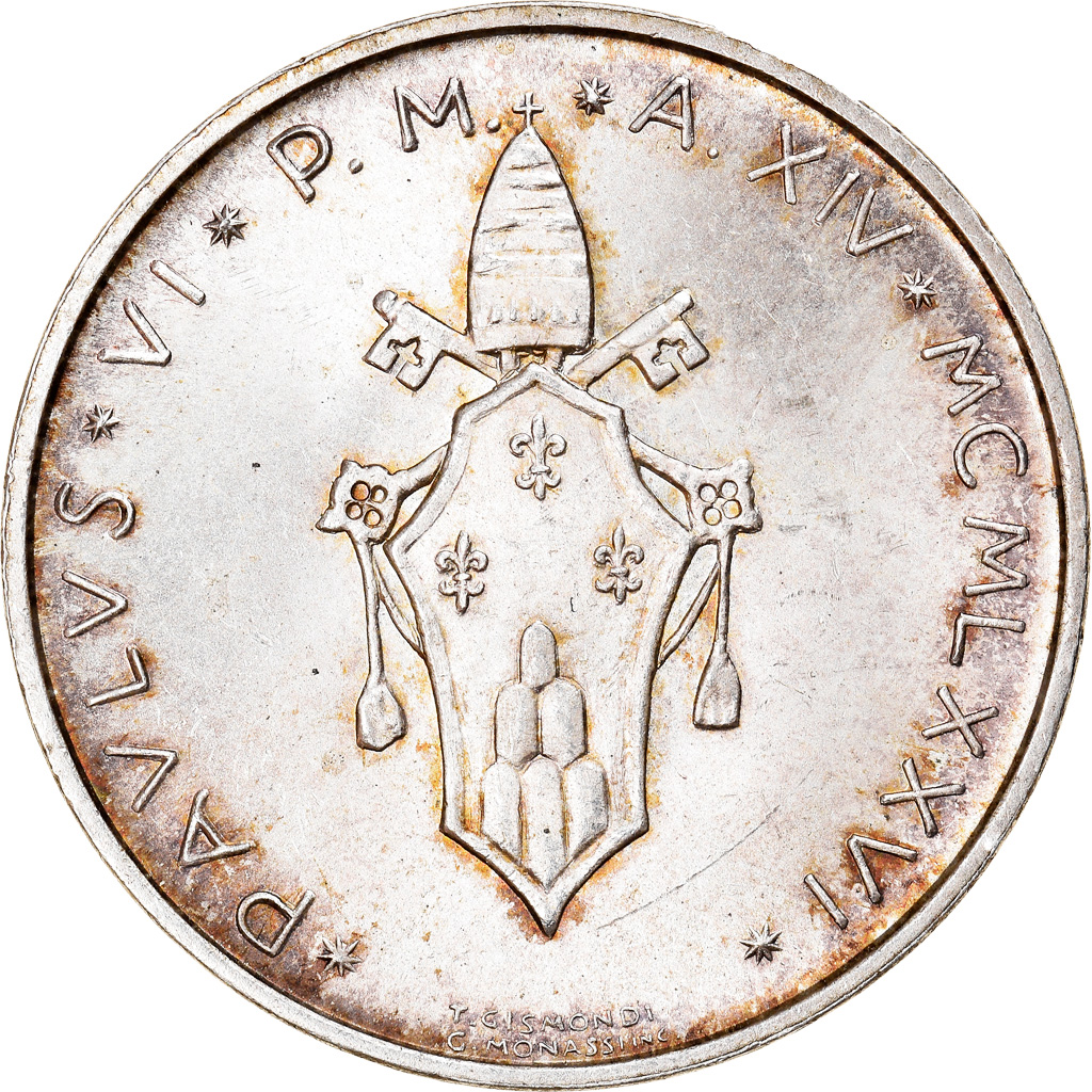 Coin, VATICAN CITY, Paul VI, 500 Lire, 1976, Roma, , Silver, KM:123