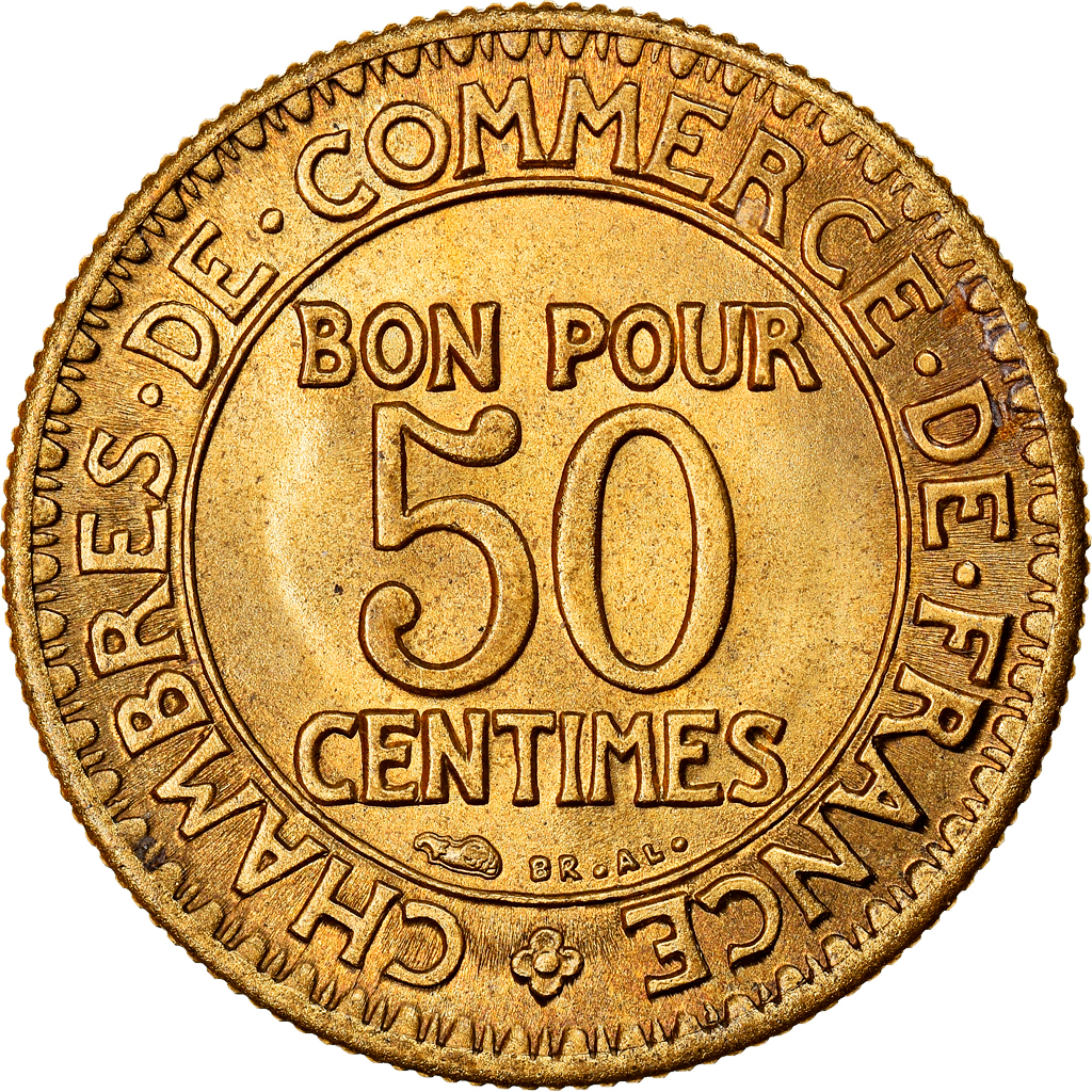 Coin, France, Chambre de commerce, 50 Centimes, 1922, Paris, 
