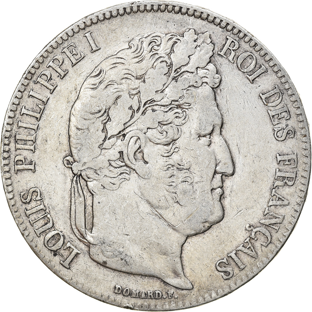 Coin, France, Louis-Philippe, 5 Francs, 1837, Rouen, , Silver