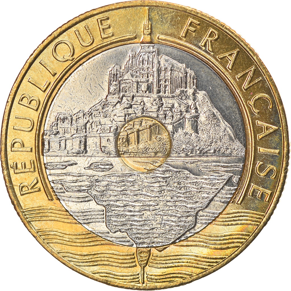Coin, France, Mont Saint Michel, 20 Francs, 1997, , Tri-Metallic