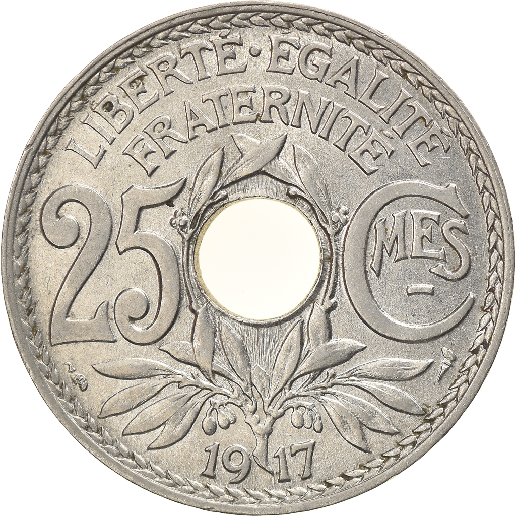 Coin, France, Lindauer, 25 Centimes, 1917, , Nickel, KM:867