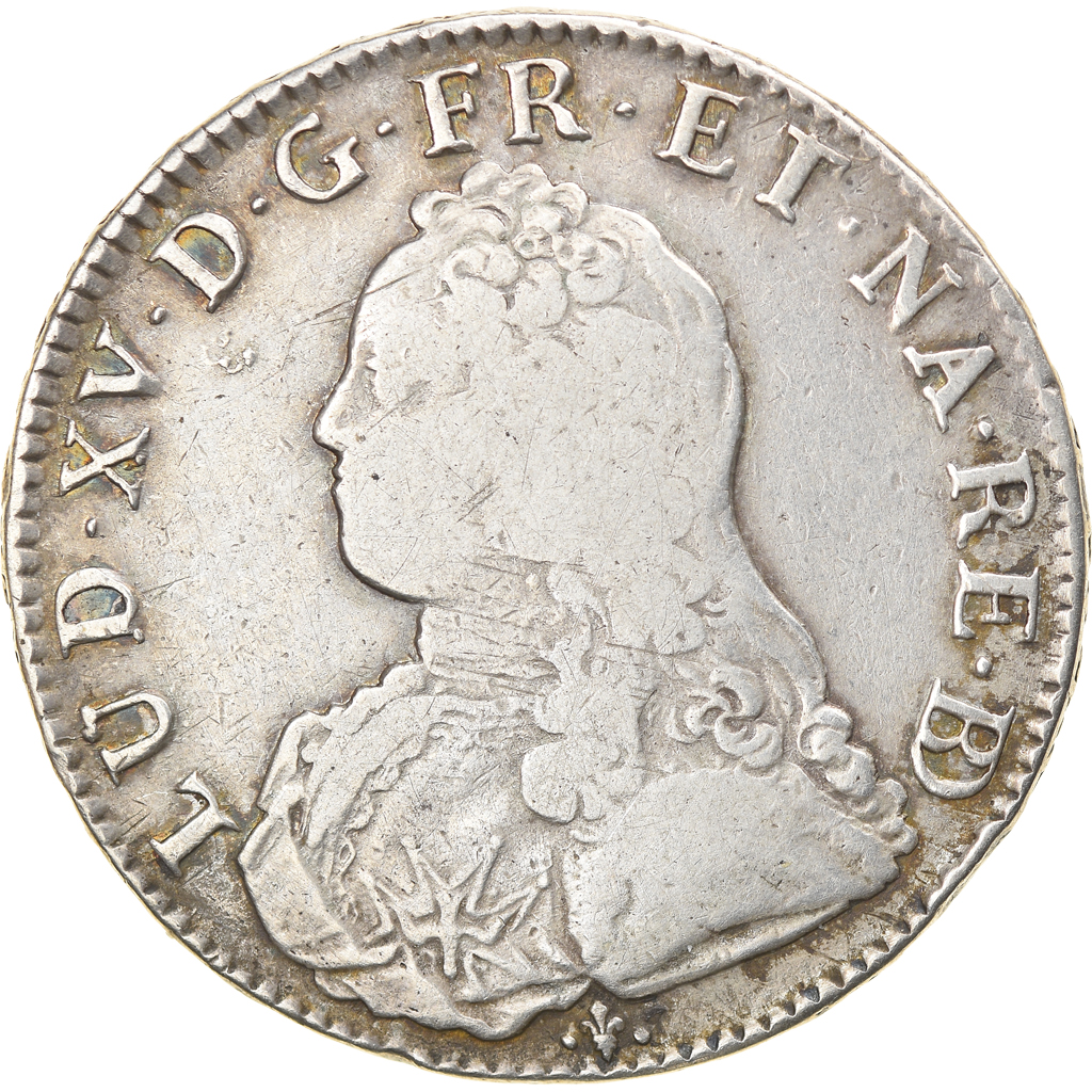 Coin, France, Louis XV, Écu de Béarn aux branches d'olivier, Ecu, 1726, Pau
