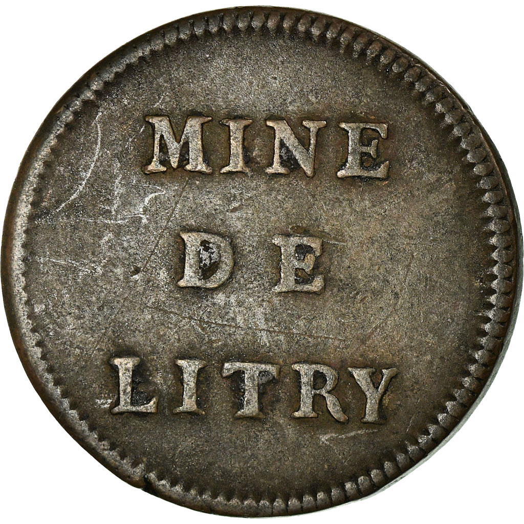 Coin, France, Mines de Litry, Litry, 15 Sous, Rare, , Copper