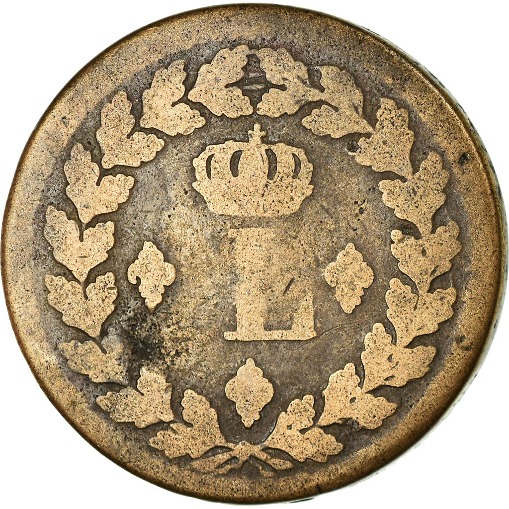 Coin, France, Louis XVIII, Decime, 1814, Strasbourg, , Bronze, KM:701