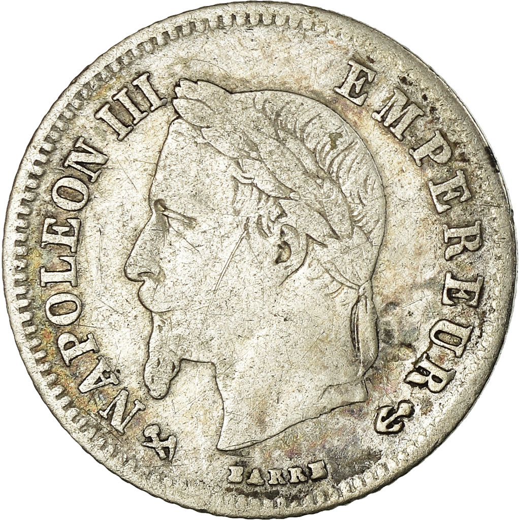 Coin, France, Napoleon III, Napoléon III, 20 Centimes, 1866, Bordeaux