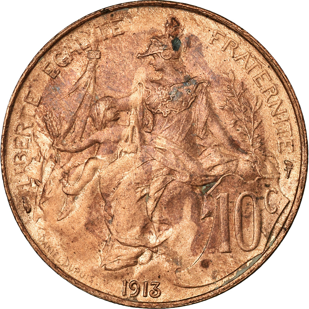 Coin, France, Dupuis, 10 Centimes, 1913, Paris, , Bronze, KM:843