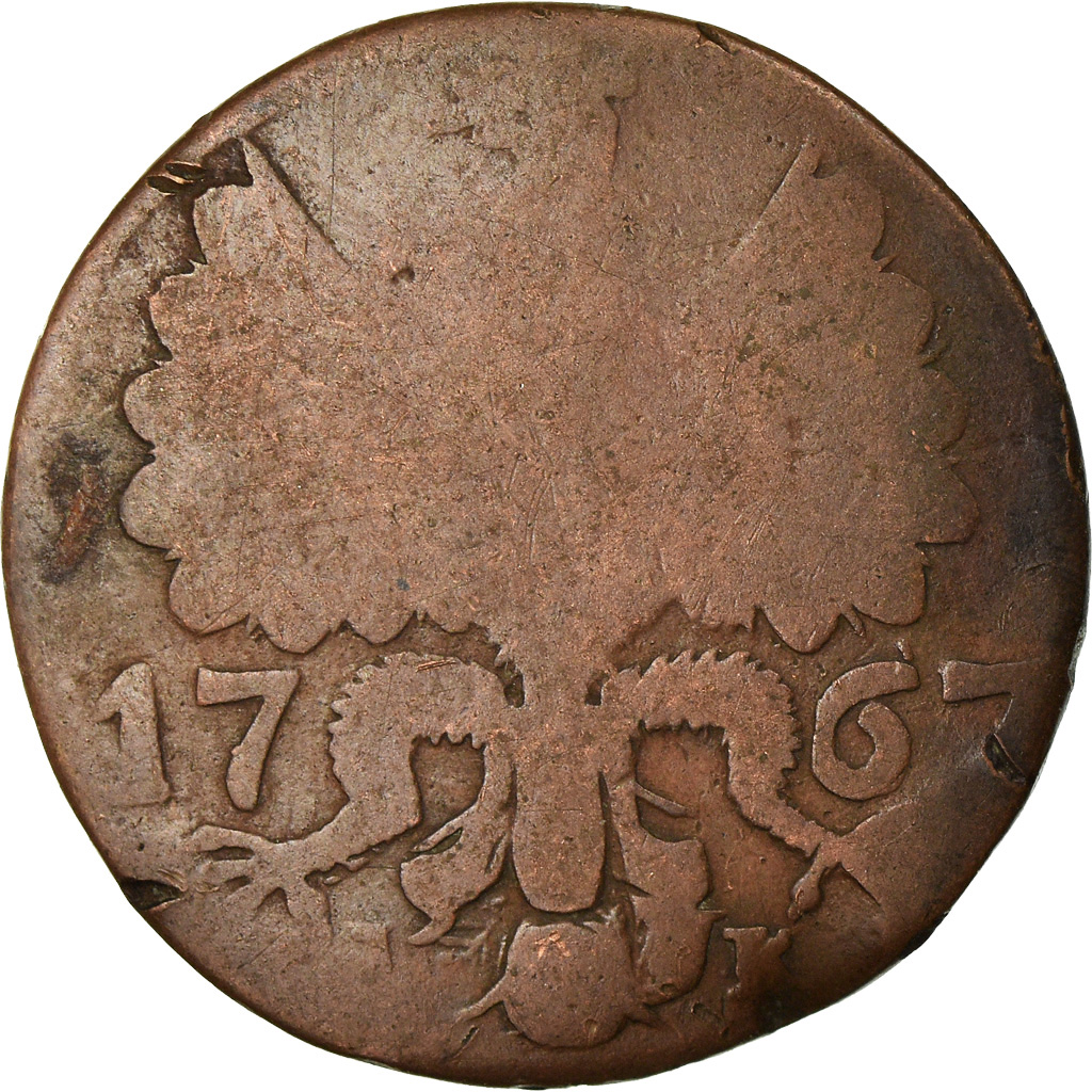 Coin, German States, AACHEN, 12 Heller, 1767, , Copper, KM:51