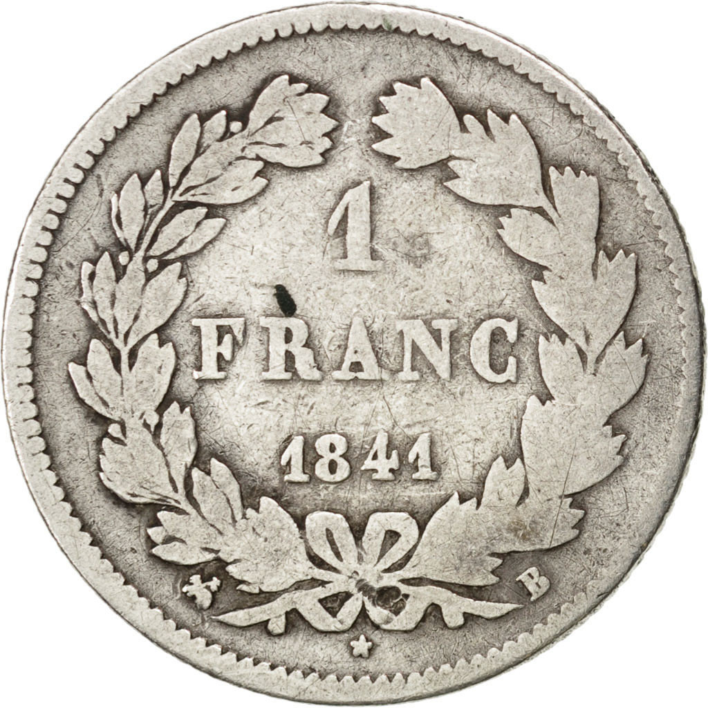 Coin, France, Louis-Philippe, Franc, 1841, Rouen, , Silver, KM:748.2