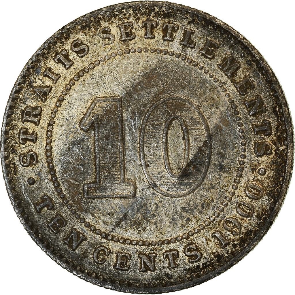 Coin, Straits Settlements, Victoria, 10 Cents, 1900, , Silver, KM:11