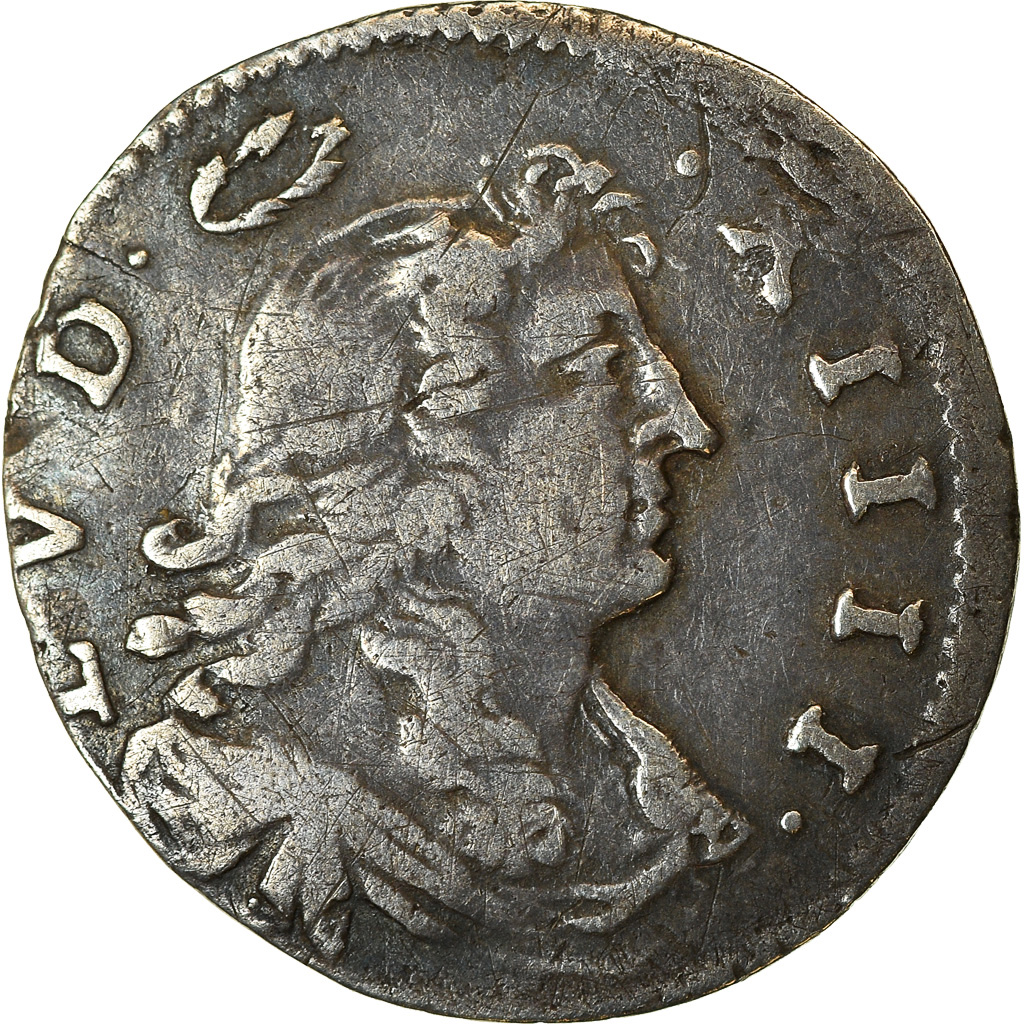 France, Louis XIV, 2 Sols, 2 Sols dits « des Traitants », 1675, Paris