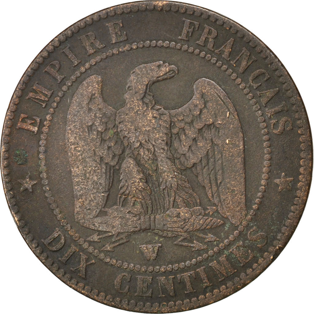 Coin, France, Napoleon III, Napoléon III, 10 Centimes, 1855, Lille, 