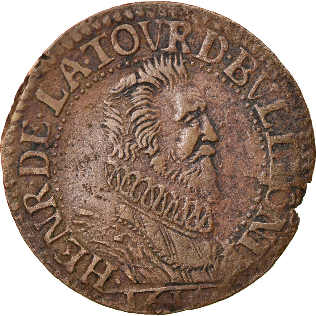 Coin, FRENCH STATES, Principauté de Sedan, Henri de la Tour d'Auvergne, Liard