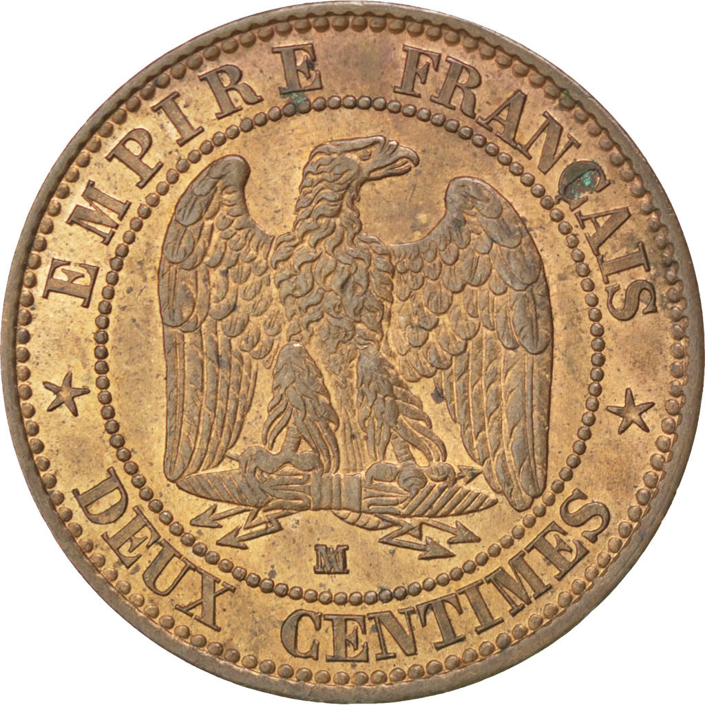 Coin, France, Napoleon III, Napoléon III, 2 Centimes, 1856, Marseille