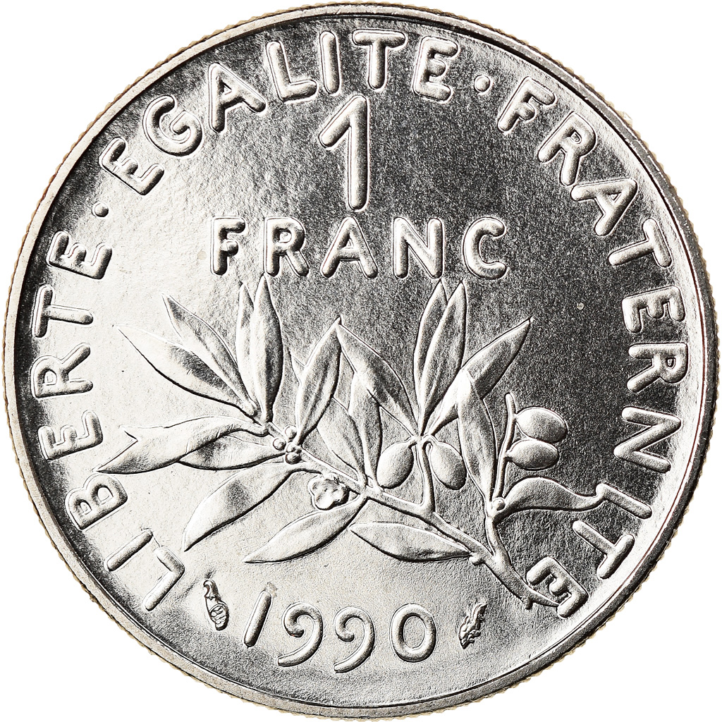 Coin, France, Semeuse, Franc, 1990, FDC, , Nickel, KM:925.1